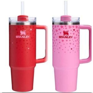 LIMITED Stanley Cups Valentines Day 2025 40oz H2.0 Tumbler  Red/Pink